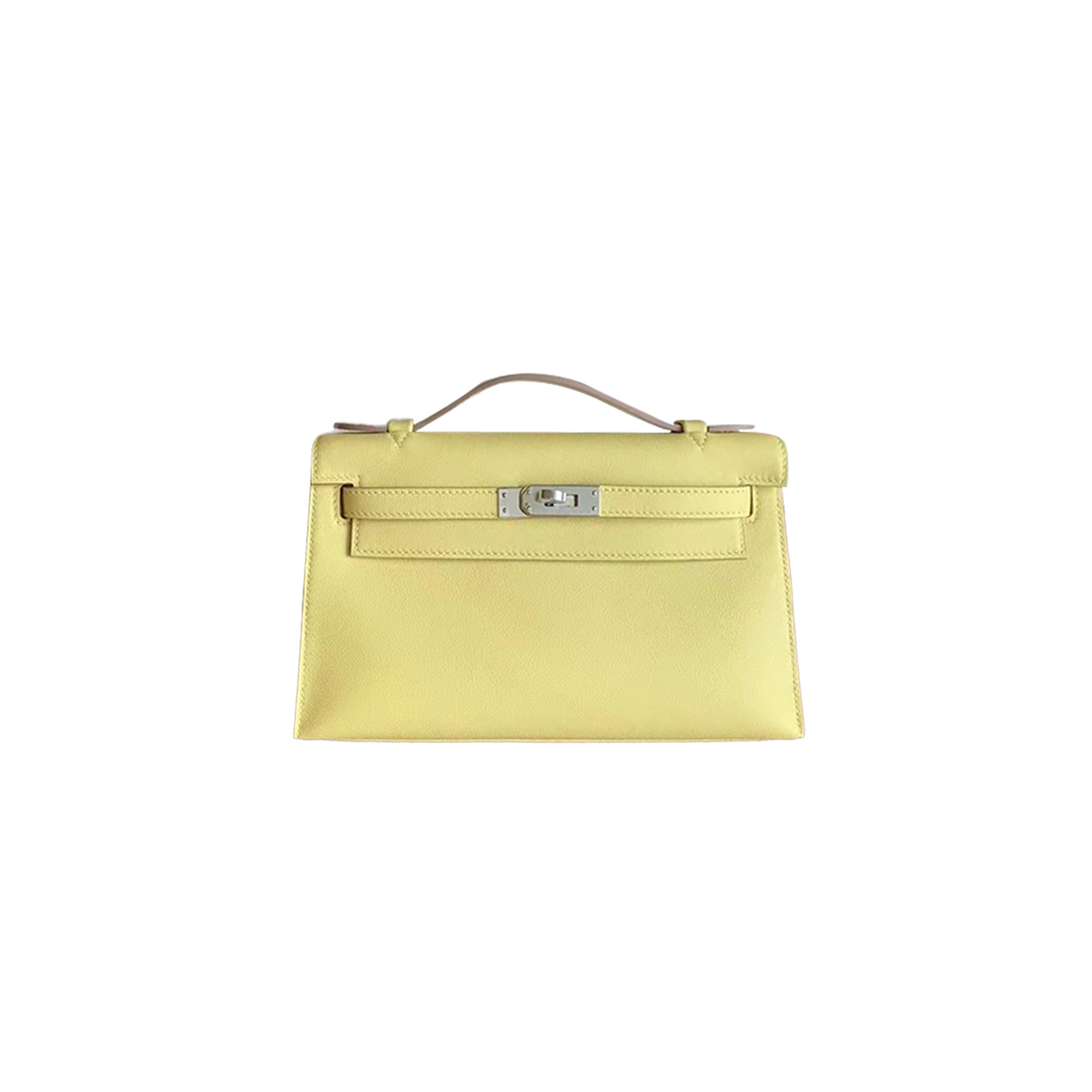 H**mes kelly pochette swift chick yellow (22*14*7cm)